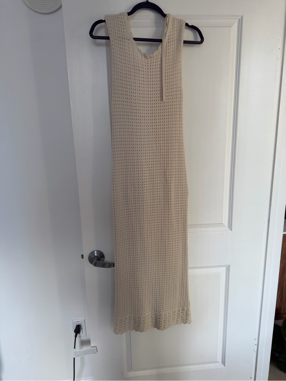 J Crew Sleeveless Beige Knit Maxi Dress